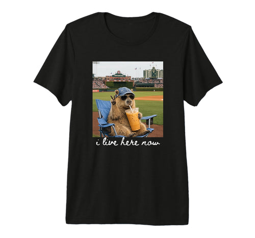 I Live Here Now Capybara Baseball T-Shirt - Fun Novelty Design Unisex - T-Shirt, Sweatshirt, Hoodie