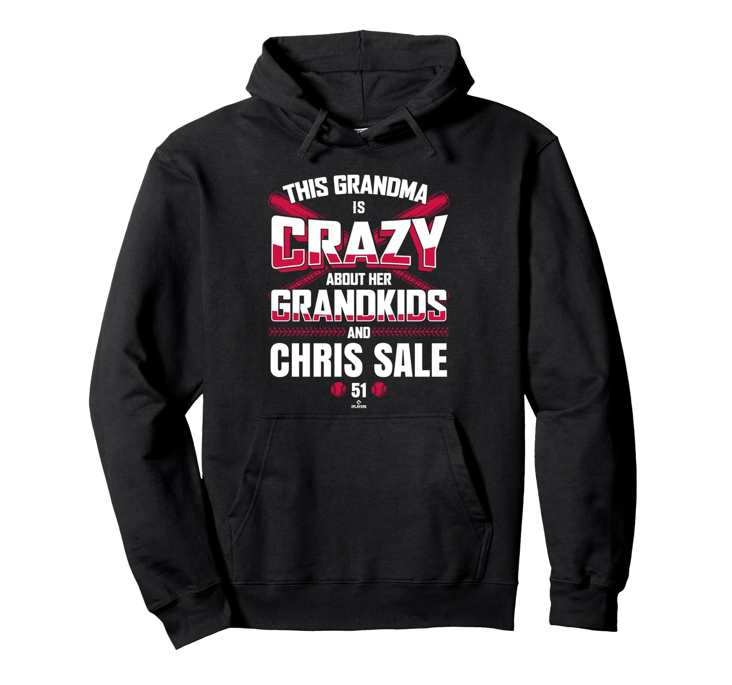 Grandma Crazy Chris Sale Atlanta Baseball Hoodie - Streetwear Style Unisex - T-Shirt, Sweatshirt, Hoodie