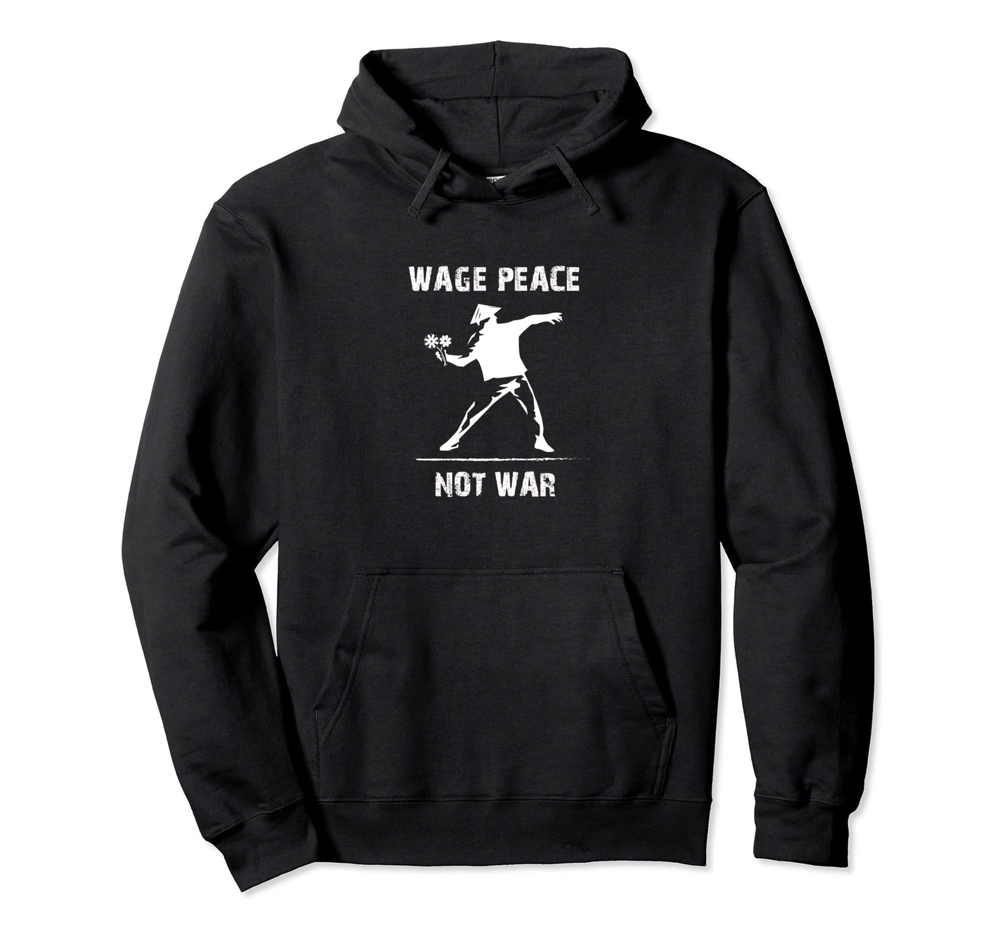 Peace Flower Thrower Throwing Hoodie - Fun Novelty Design Men Women - T-Shirt, Sweatshirt, Hoodie