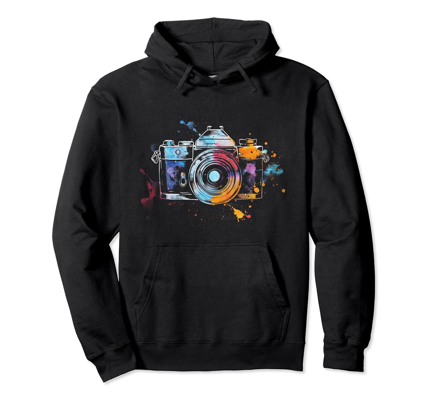Photographer Camera Watercolor Hoodie - Casual Everyday Wear Unisex - T-Shirt, Sweatshirt, Hoodie