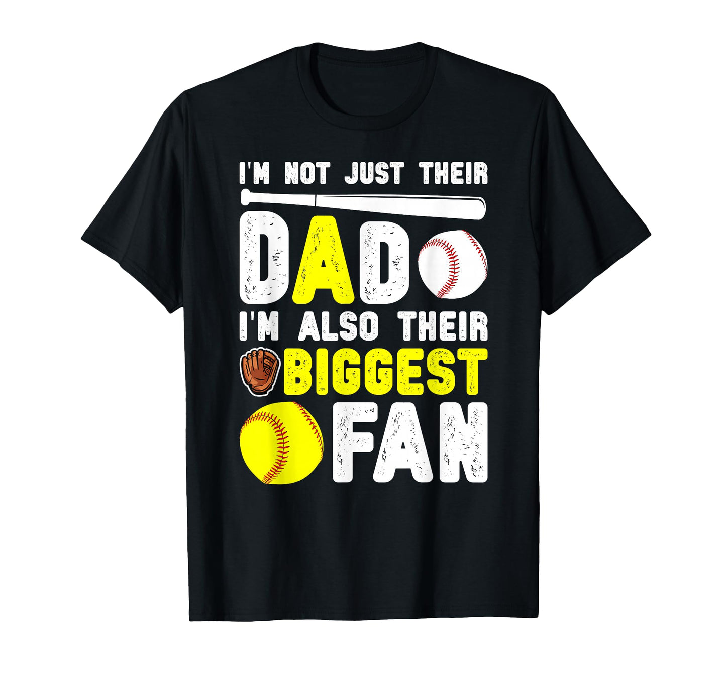 Their Biggest Fan Baseball Softball T-Shirt - Fun Novelty Design Unisex - T-Shirt, Sweatshirt, Hoodie
