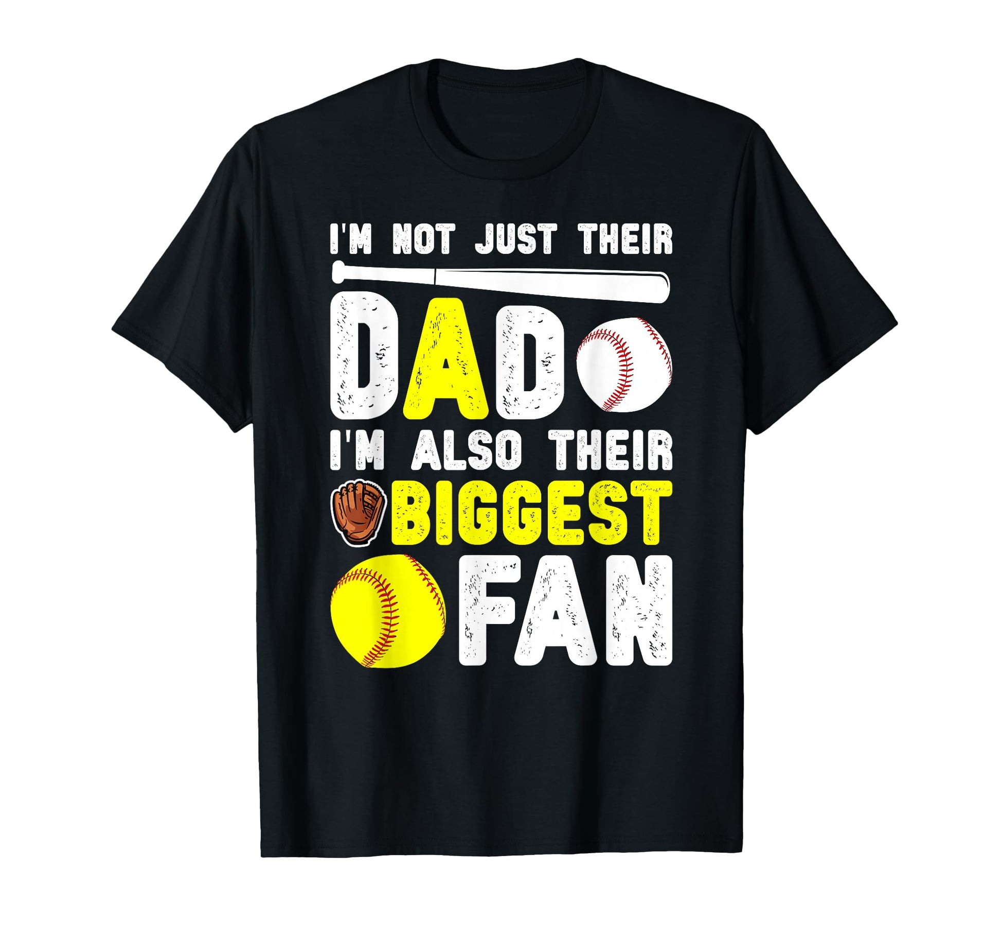 Their Biggest Fan Baseball Softball T-Shirt - Fun Novelty Design Unisex - T-Shirt, Sweatshirt, Hoodie