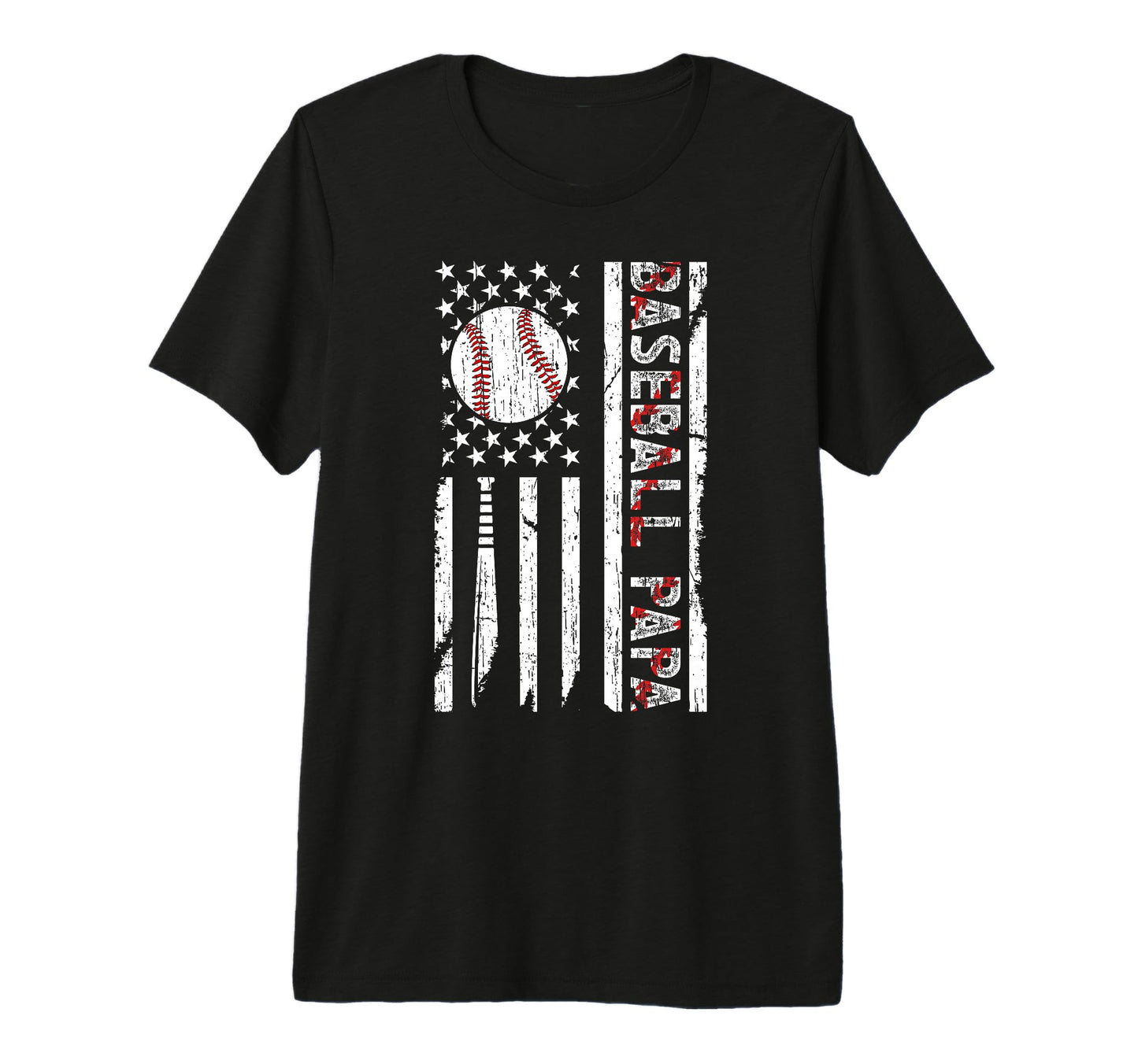 Mens Baseball Papa Baseball Player T-Shirt - Trendy Graphic for Adults - T-Shirt, Sweatshirt, Hoodie