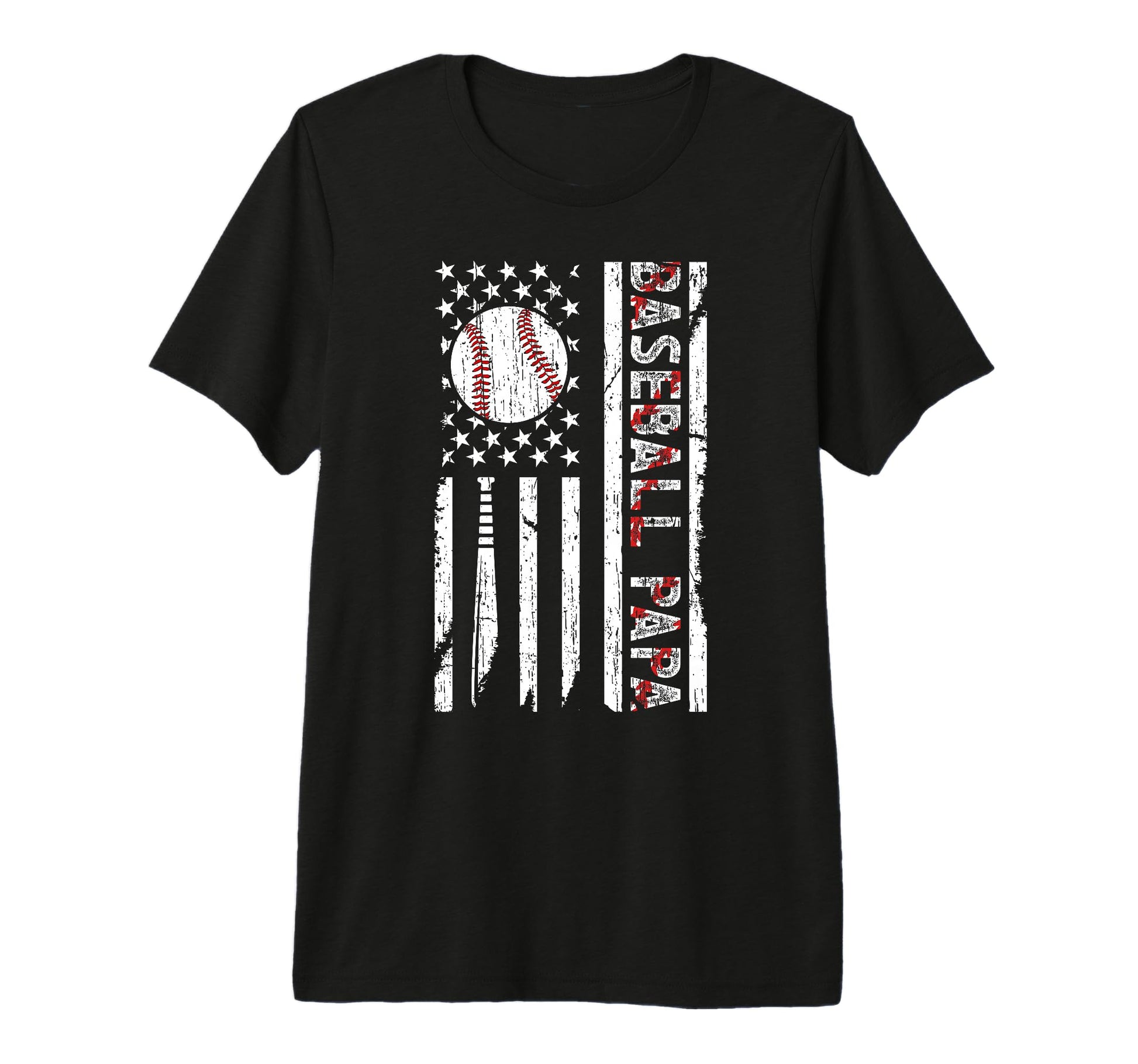 Mens Baseball Papa Baseball Player T-Shirt - Trendy Graphic for Adults - T-Shirt, Sweatshirt, Hoodie