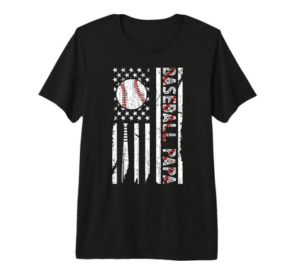 Mens Baseball Papa Baseball Player T-Shirt - Trendy Graphic for Adults - T-Shirt, Sweatshirt, Hoodie
