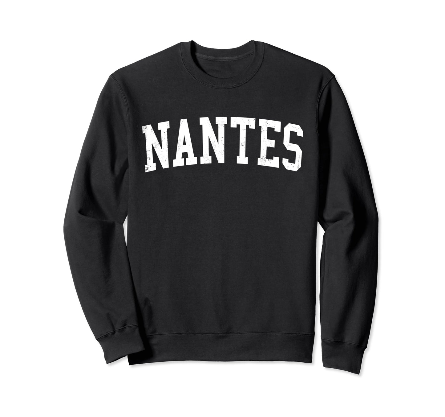 Nantes France Distressed White Sweatshirt - Trendy Graphic Men Women - T-Shirt, Sweatshirt, Hoodie