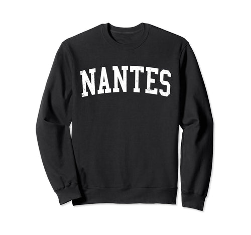 Nantes France Distressed White Sweatshirt - Trendy Graphic Men Women - T-Shirt, Sweatshirt, Hoodie