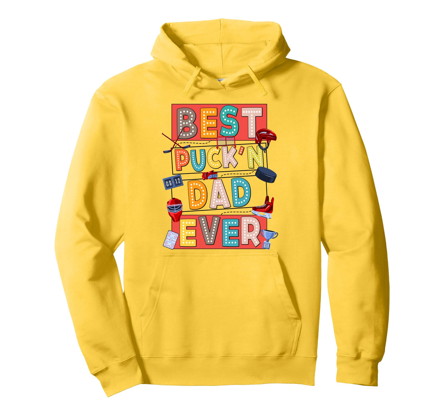 Hockey Dad Hockey Lover Biggest Hoodie - Casual Everyday Wear Men Women - T-Shirt, Sweatshirt, Hoodie