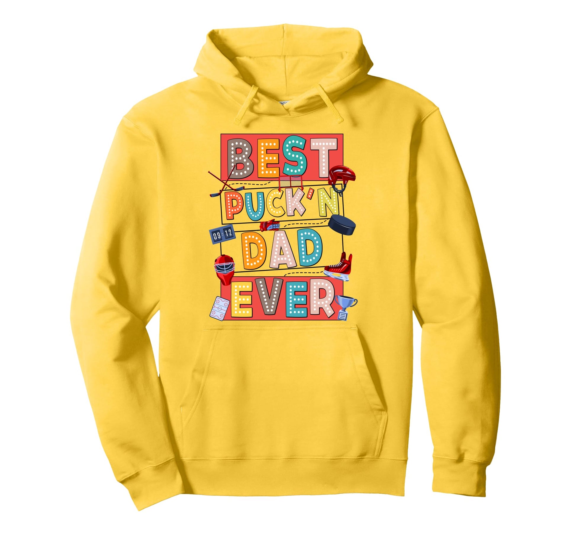 Hockey Dad Hockey Lover Biggest Hoodie - Casual Everyday Wear Men Women - T-Shirt, Sweatshirt, Hoodie