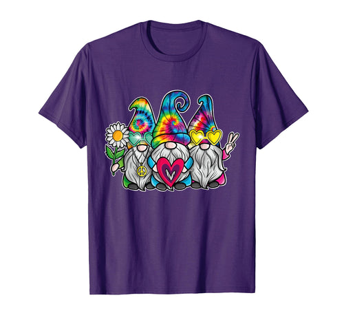 Hippie Gnomes Groovy Tie Dye Rainbow T-Shirt - Custom Art Print Unisex - T-Shirt, Sweatshirt, Hoodie