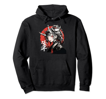 Goth Grunge Demon Anime Waifu Hoodie - Casual Everyday Wear Men Women - T-Shirt, Sweatshirt, Hoodie