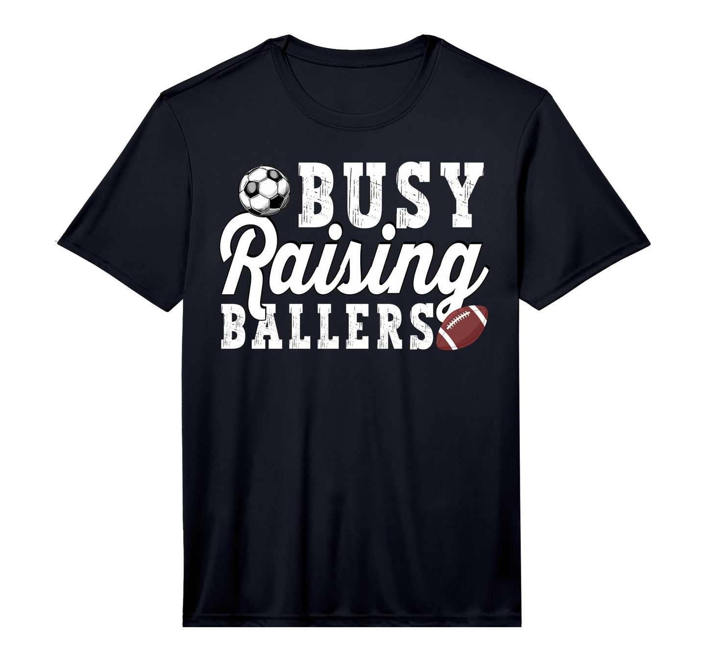 Mens Busy Raising Ballers Football T-Shirt - Minimalist Print Men Women - T-Shirt, Sweatshirt, Hoodie