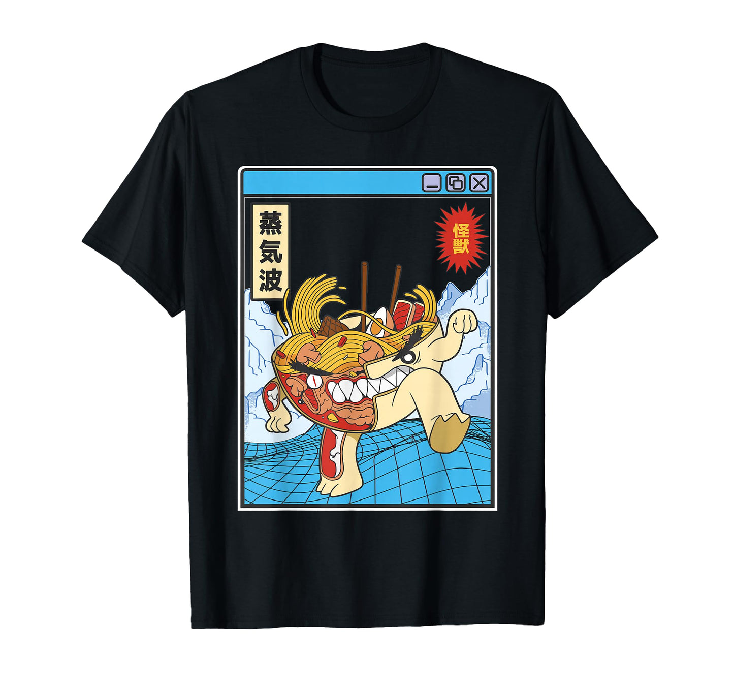 Ramen Noodles X Ray Kawaii Grid Vaporwave T-Shirt - Unique Graphic Unisex - T-Shirt, Sweatshirt, Hoodie