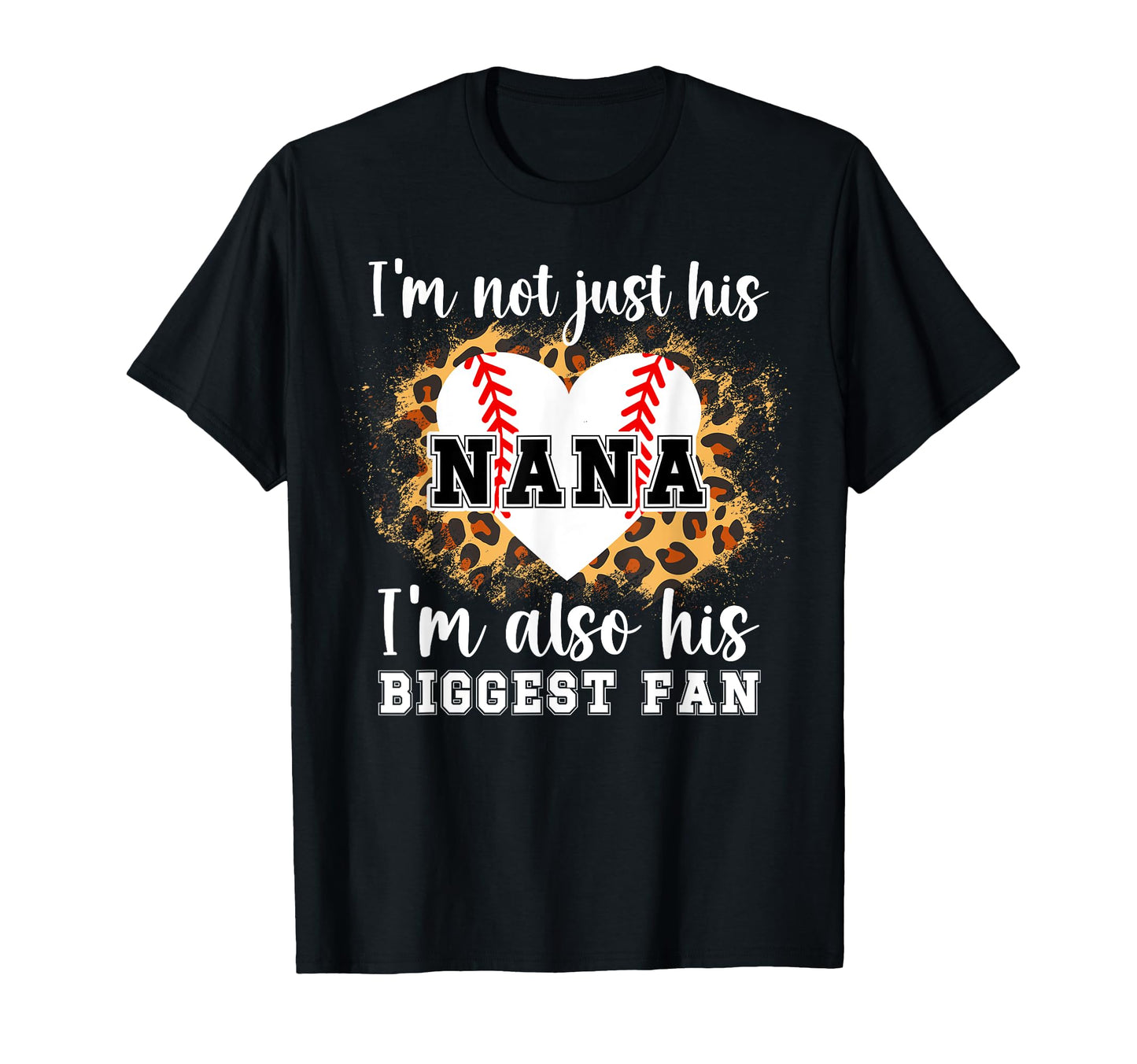 His Biggest Fan Baseball Nana T-Shirt - Minimalist Print Men Women - T-Shirt, Sweatshirt, Hoodie