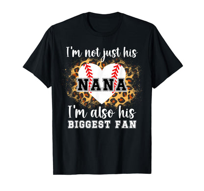His Biggest Fan Baseball Nana T-Shirt - Minimalist Print Men Women - T-Shirt, Sweatshirt, Hoodie