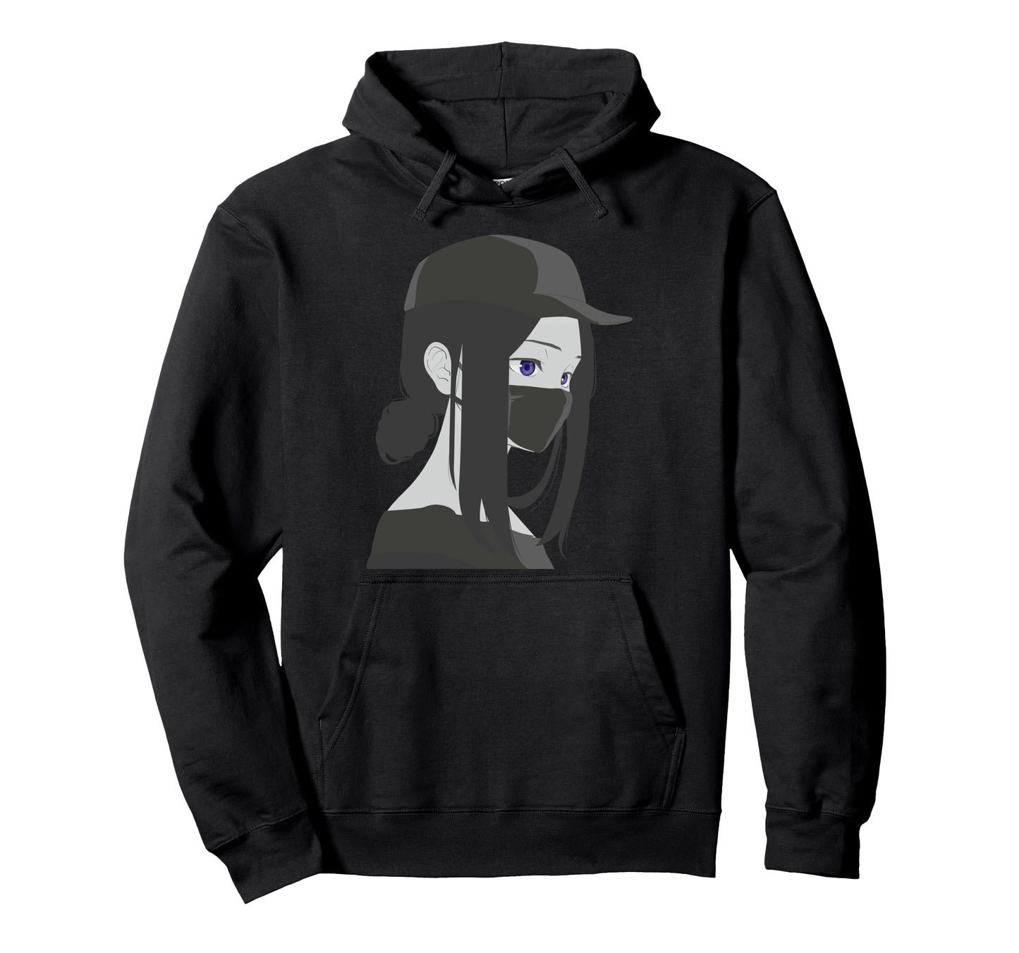 Mask Japanese Aesthetic Vaporwave Dark Hoodie - Graphic Print for Adults - T-Shirt, Sweatshirt, Hoodie
