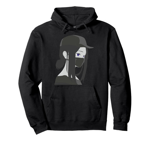 Mask Japanese Aesthetic Vaporwave Dark Hoodie - Graphic Print for Adults - T-Shirt, Sweatshirt, Hoodie