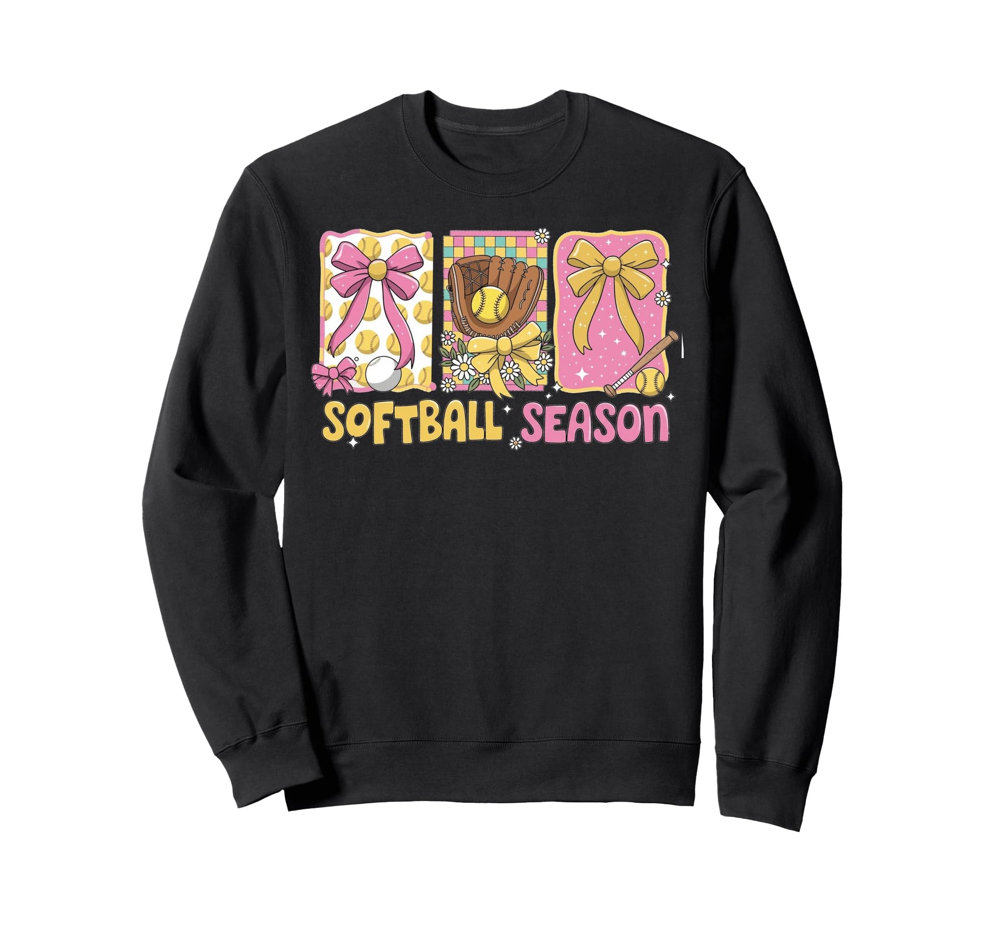 Coquette Softball Game Day Mama Bow Sweatshirt - Trendy Graphic Men Women - T-Shirt, Sweatshirt, Hoodie