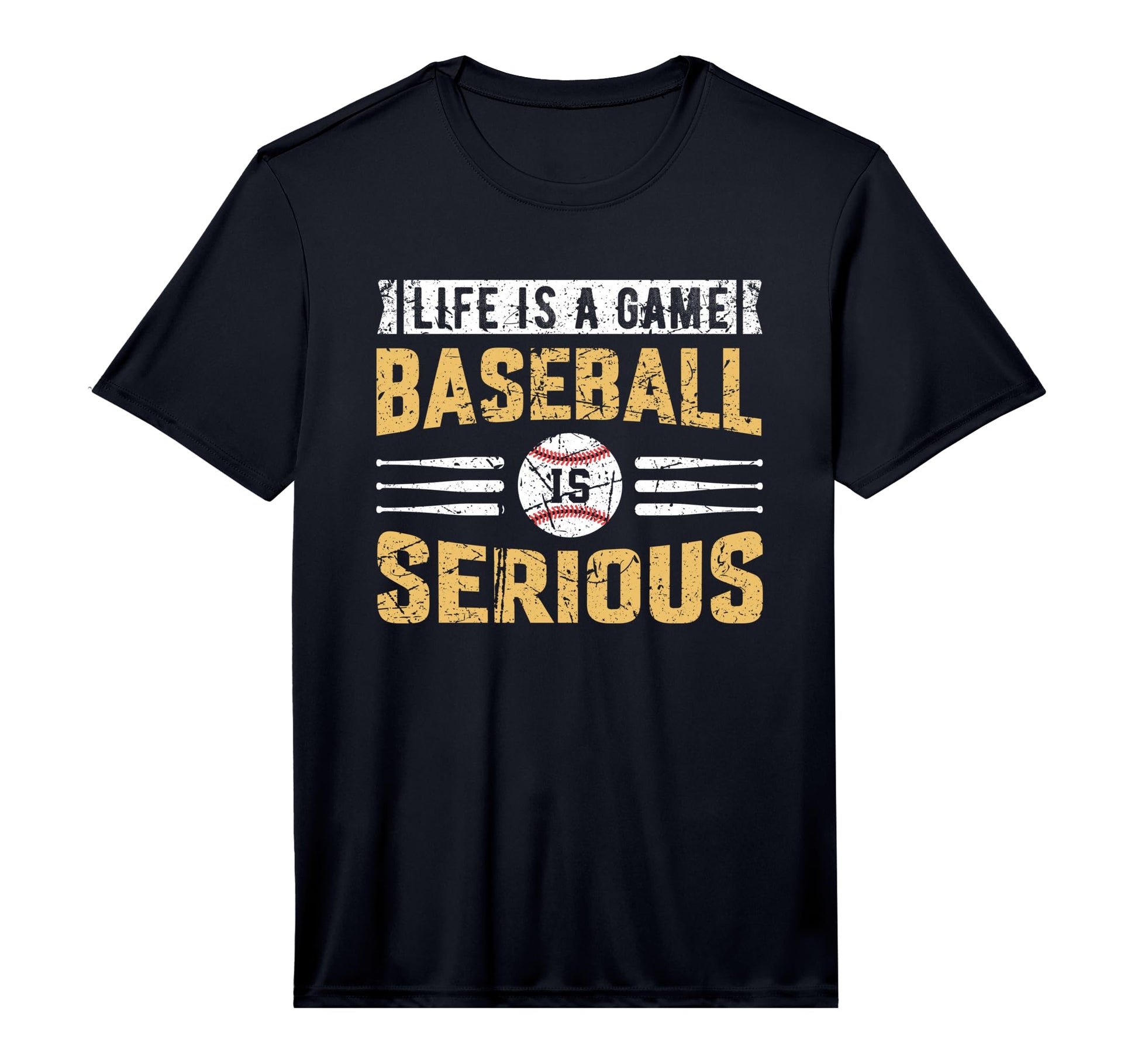 Funny Life Is Game Baseball Is Serious T-Shirt - Novelty Apparel Unisex - T-Shirt, Sweatshirt, Hoodie