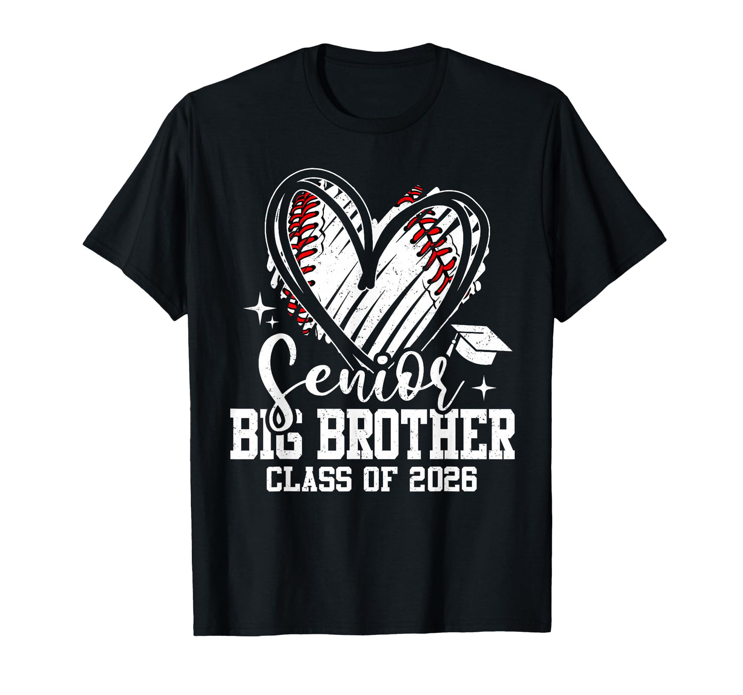Senior Big Brother Class 2026 Baseball T-Shirt - Aesthetic Graphic Unisex - T-Shirt, Sweatshirt, Hoodie
