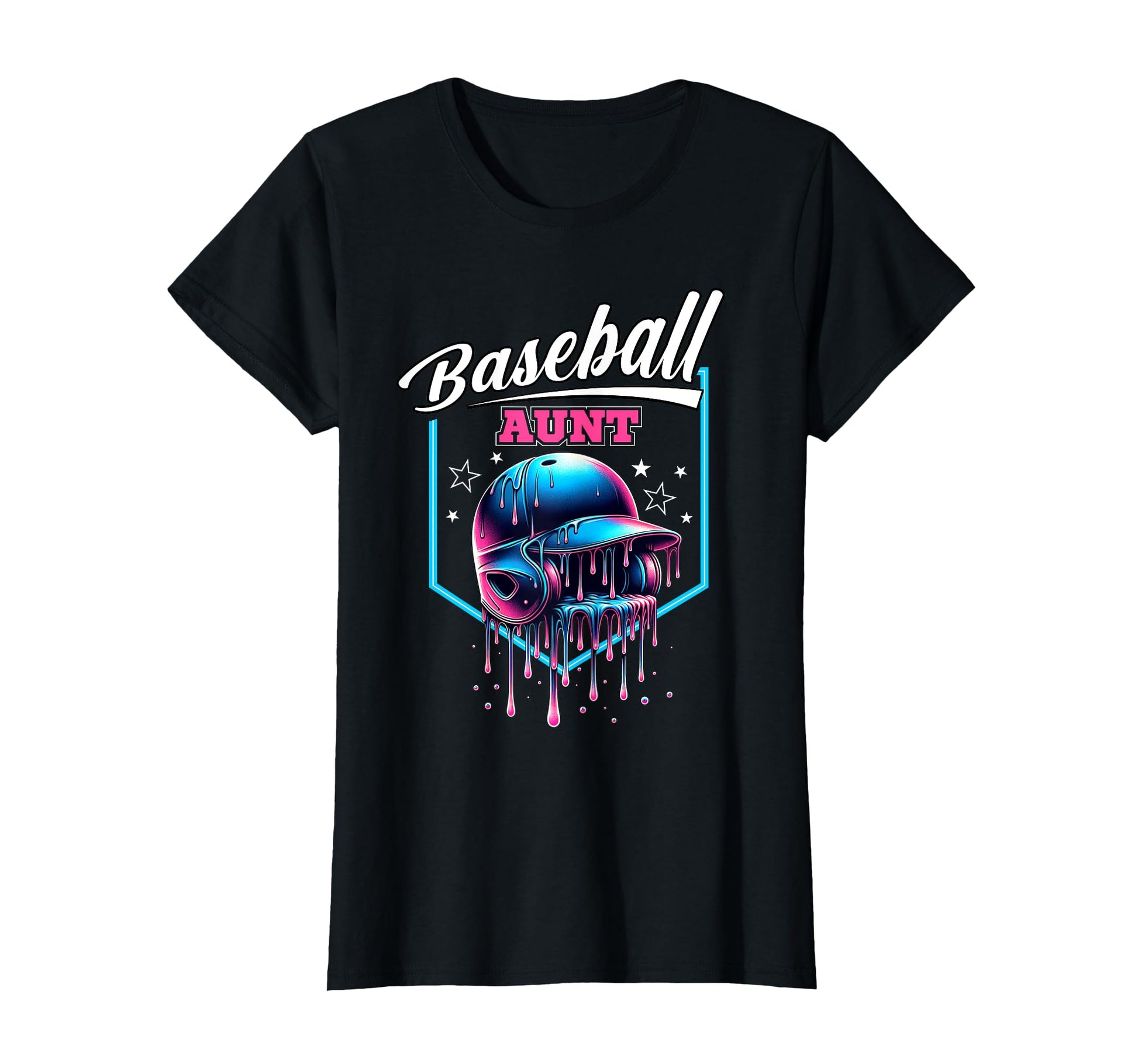 Baseball Aunt Ice Cream Drip Sprinkles T-Shirt - Trendy Graphic Men Women - T-Shirt, Sweatshirt, Hoodie