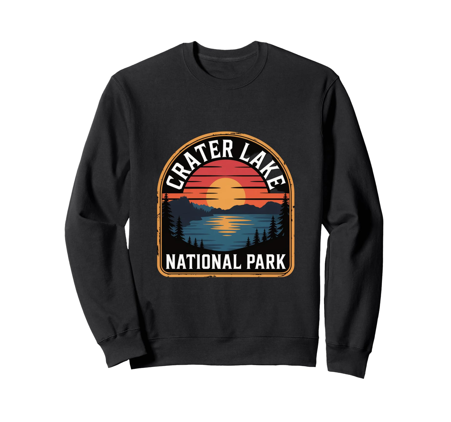 Crater Lake National Park Sunset Lake Sweatshirt - Trendy Graphic Unisex - T-Shirt, Sweatshirt, Hoodie