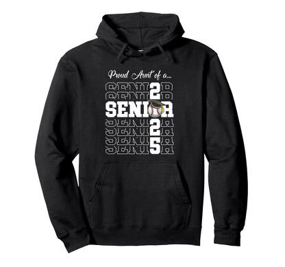 Senior 2025 Baseball Aunt Gift Class Hoodie - Unique Graphic for Adults - T-Shirt, Sweatshirt, Hoodie