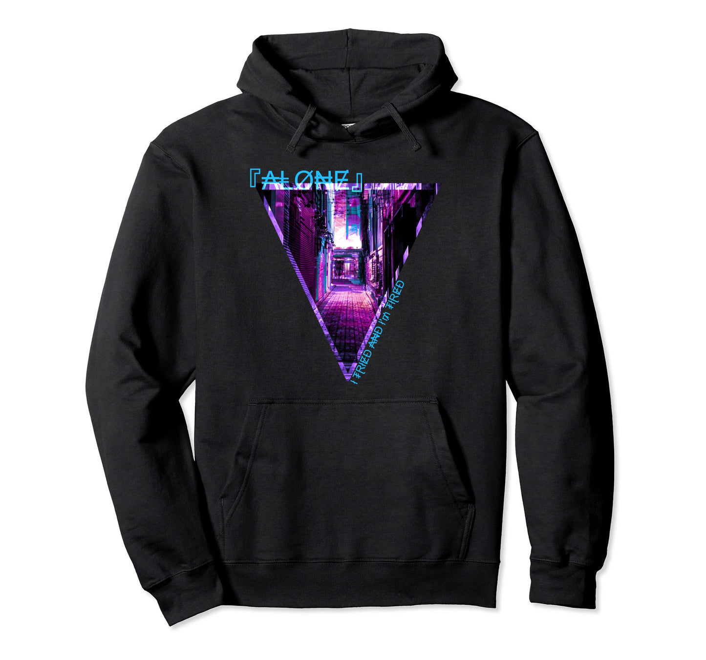 Sad Vaporwave 80S 90S Im Tired Hoodie - Novelty Apparel for Adults - T-Shirt, Sweatshirt, Hoodie