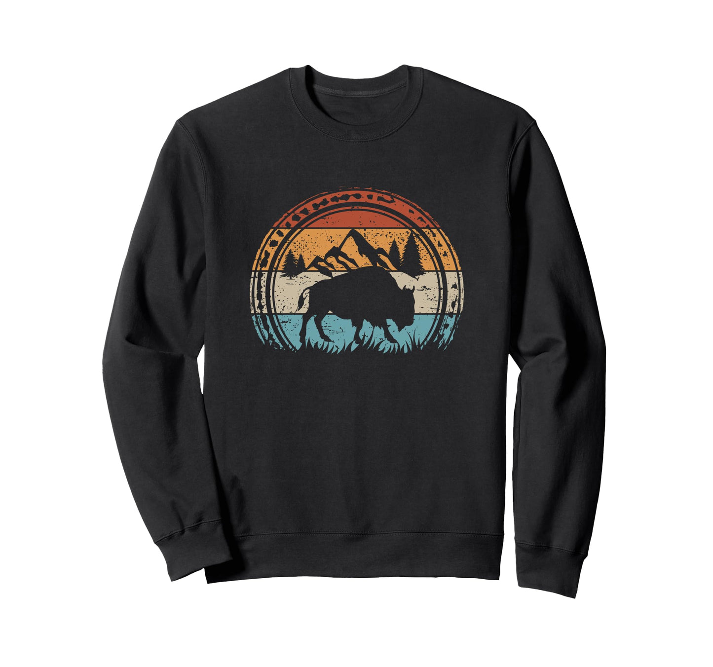 Bison National Park Wildlife Sweatshirt - Aesthetic Graphic for Adults - T-Shirt, Sweatshirt, Hoodie