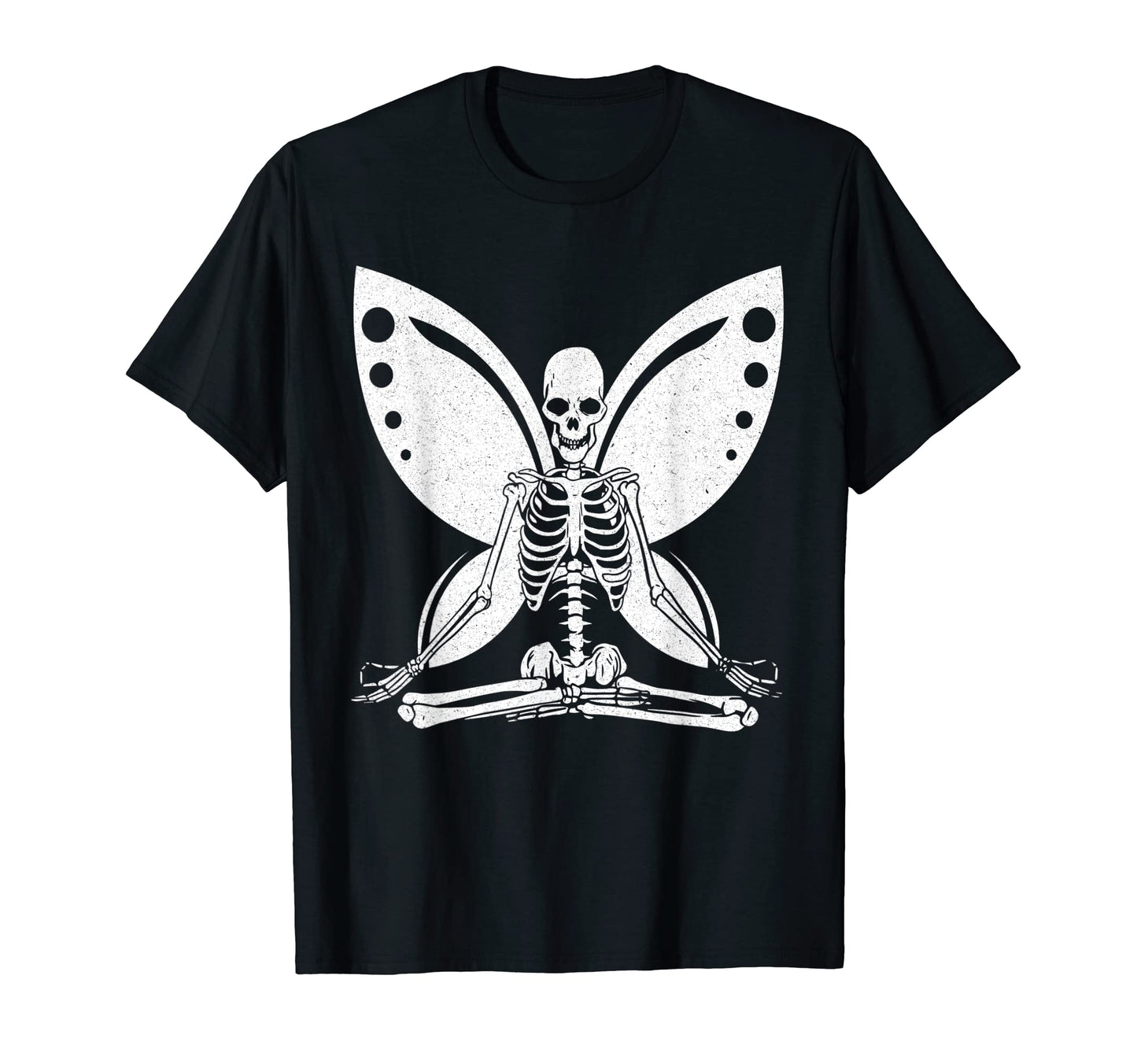 Yoga Skeleton Butterfly Fairy Grunge T-Shirt - Graphic Print Unisex - T-Shirt, Sweatshirt, Hoodie