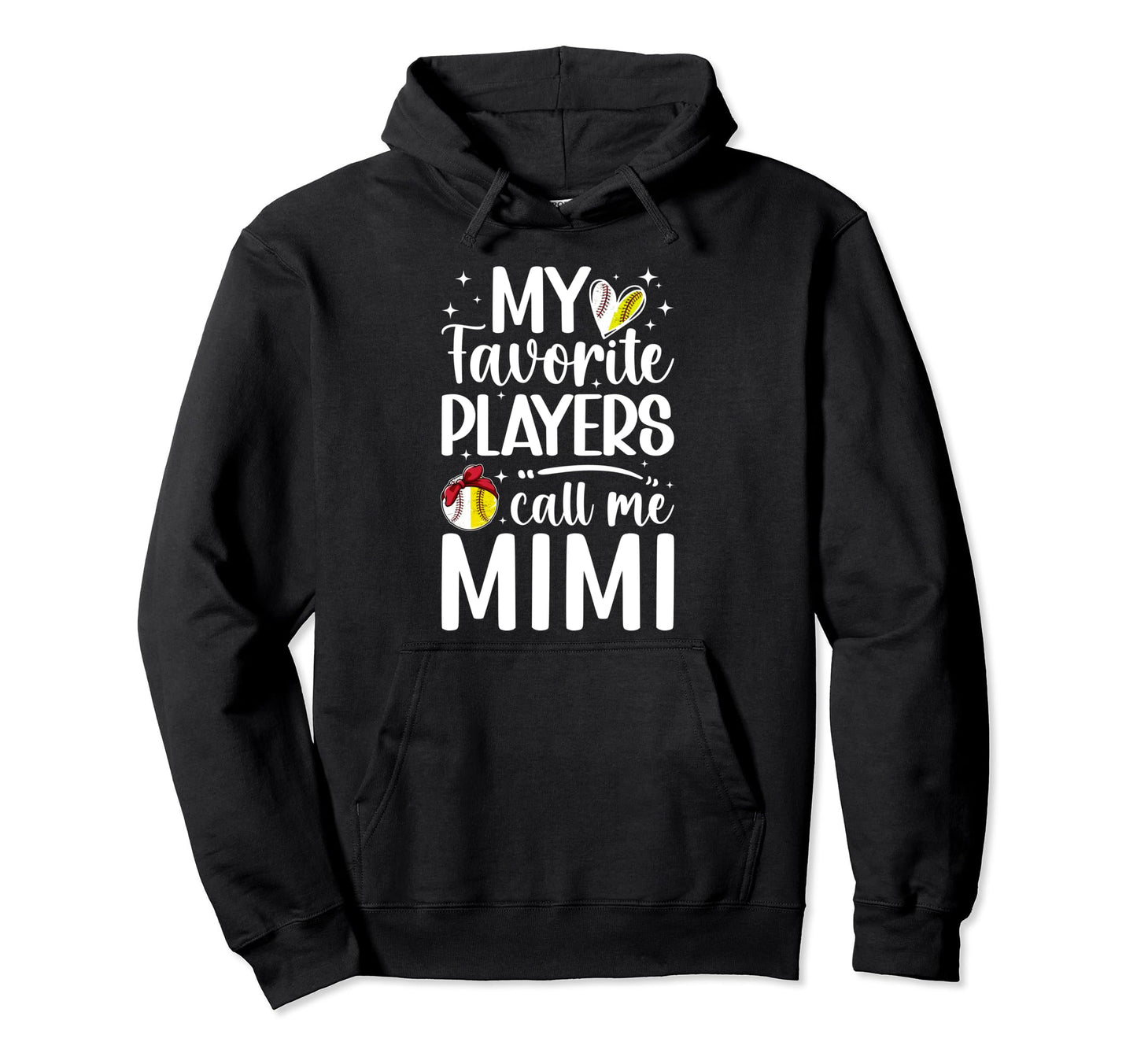 Favorite Players Call Me Mimi Baseball Hoodie - Trendy Graphic for Adults - T-Shirt, Sweatshirt, Hoodie