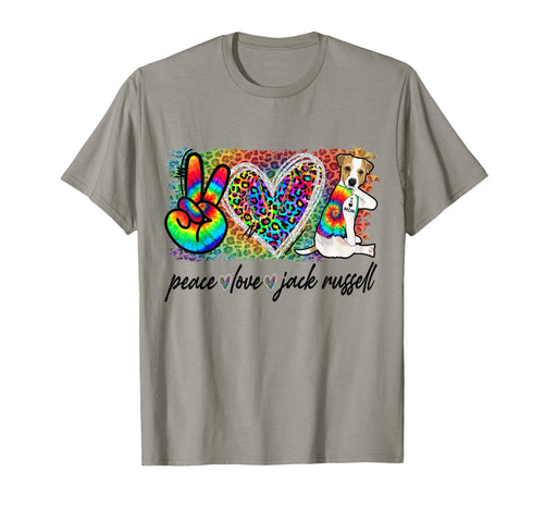Peace Love Jack Russell Tie Dye Dog T-Shirt - Graphic Print Men Women - T-Shirt, Sweatshirt, Hoodie