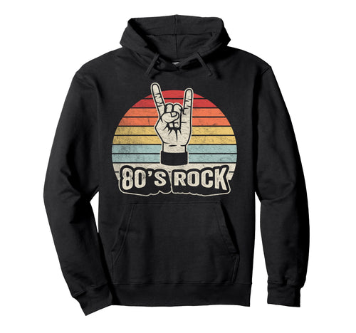 80S Rock Nostalgia Hand Symbol Hoodie - Unique Graphic for Adults - T-Shirt, Sweatshirt, Hoodie
