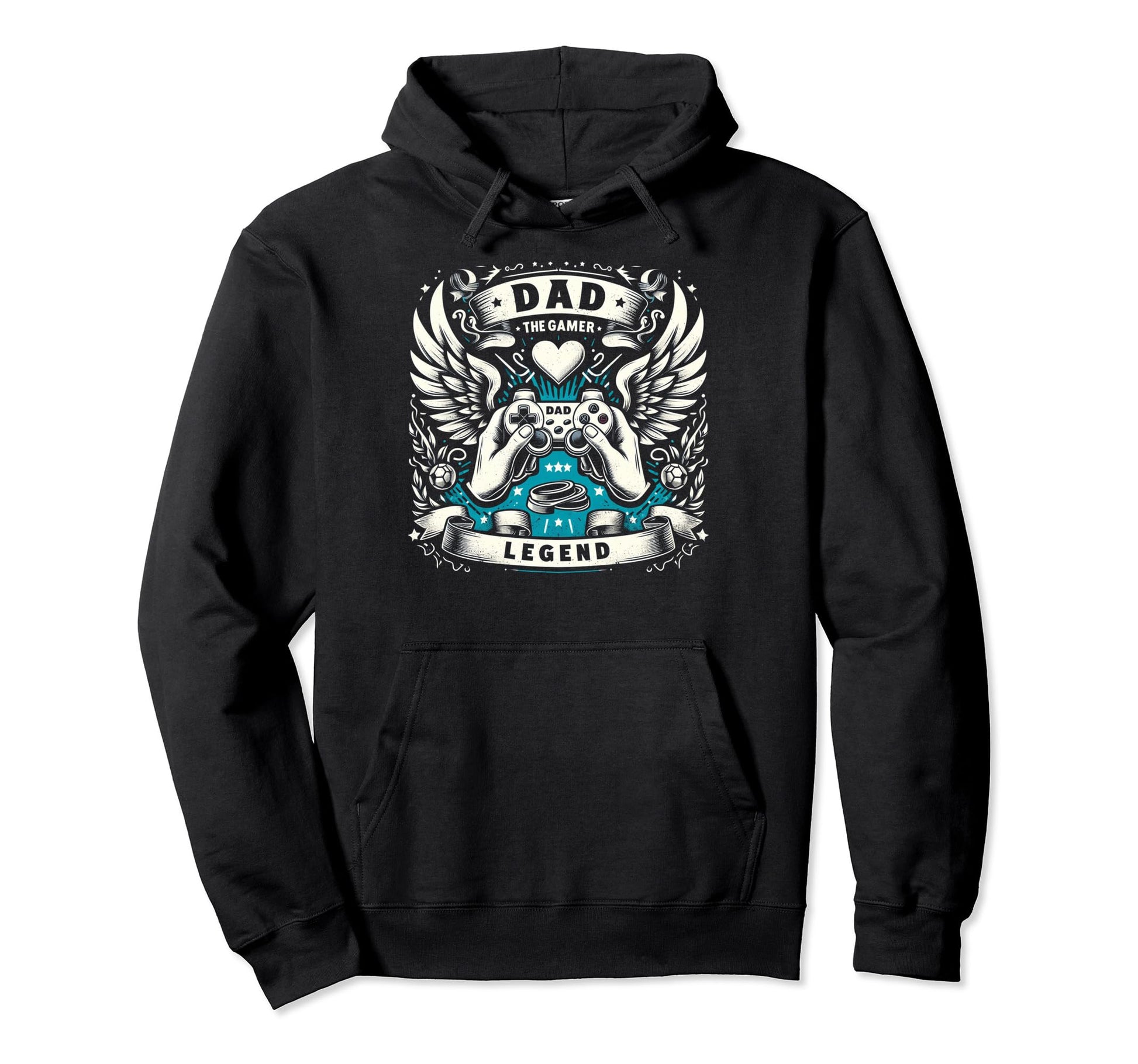 Gamer Dad Game Controller Gaming Video Hoodie - Unique Graphic for Adults - T-Shirt, Sweatshirt, Hoodie
