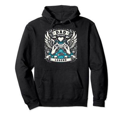 Gamer Dad Game Controller Gaming Video Hoodie - Unique Graphic for Adults - T-Shirt, Sweatshirt, Hoodie