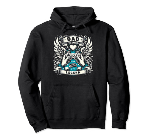 Gamer Dad Game Controller Gaming Video Hoodie - Unique Graphic for Adults - T-Shirt, Sweatshirt, Hoodie