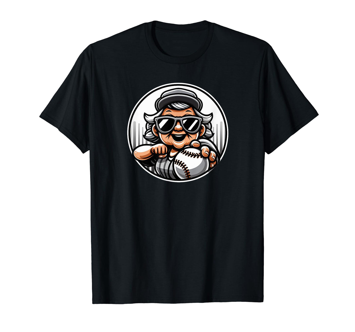 Baseball Player Grand Mother Fan T-Shirt - Trendy Graphic Men Women - T-Shirt, Sweatshirt, Hoodie