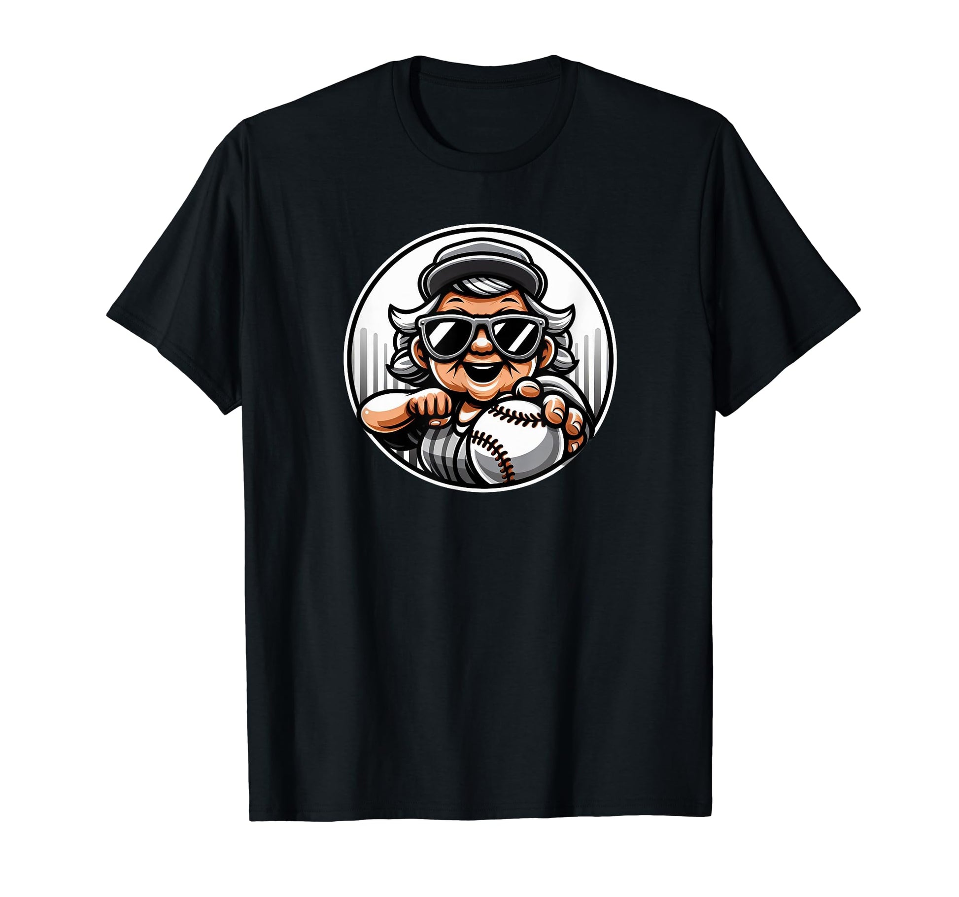 Baseball Player Grand Mother Fan T-Shirt - Trendy Graphic Men Women - T-Shirt, Sweatshirt, Hoodie