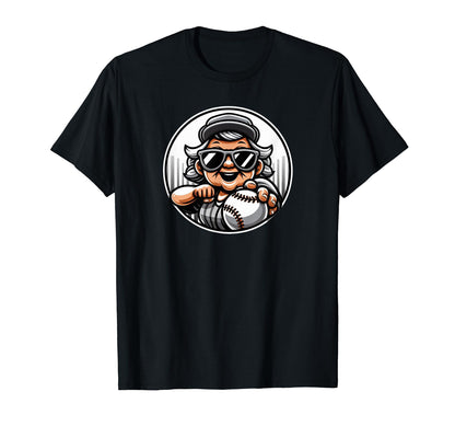 Baseball Player Grand Mother Fan T-Shirt - Trendy Graphic Men Women - T-Shirt, Sweatshirt, Hoodie