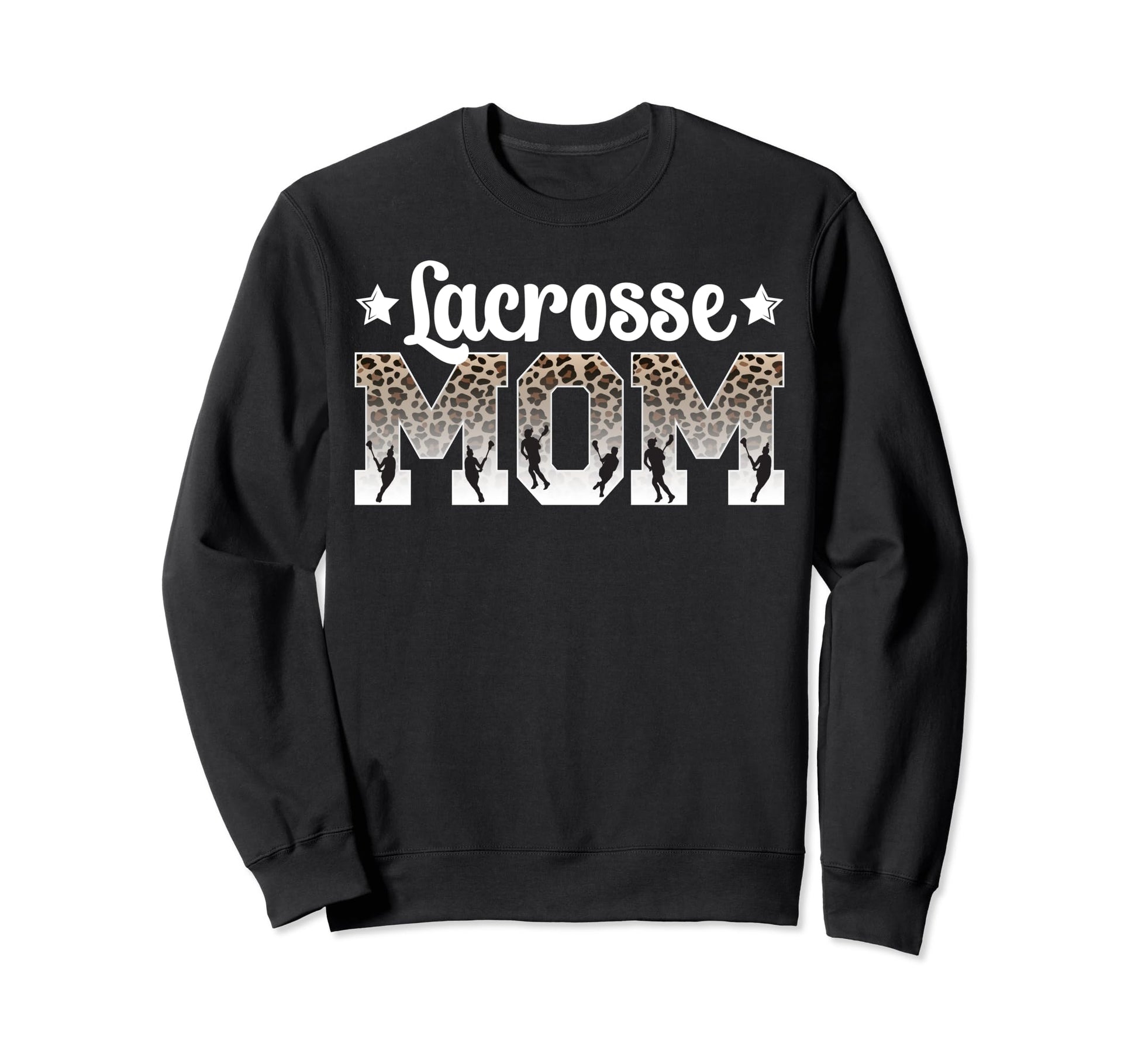 Lacrosse Mom Leopard Mom Lacrosse Sweatshirt - Trendy Graphic Men Women - T-Shirt, Sweatshirt, Hoodie