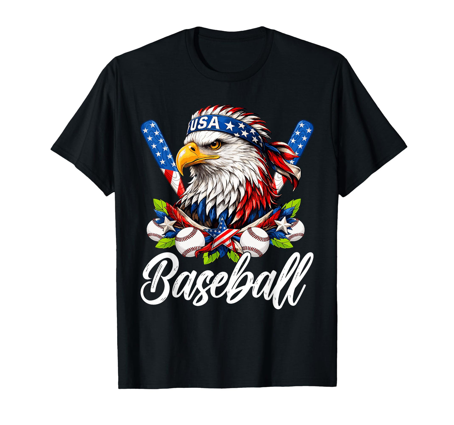 4Th July Baseball Lovers Eagle T-Shirt - Casual Everyday Wear for Adults - T-Shirt, Sweatshirt, Hoodie