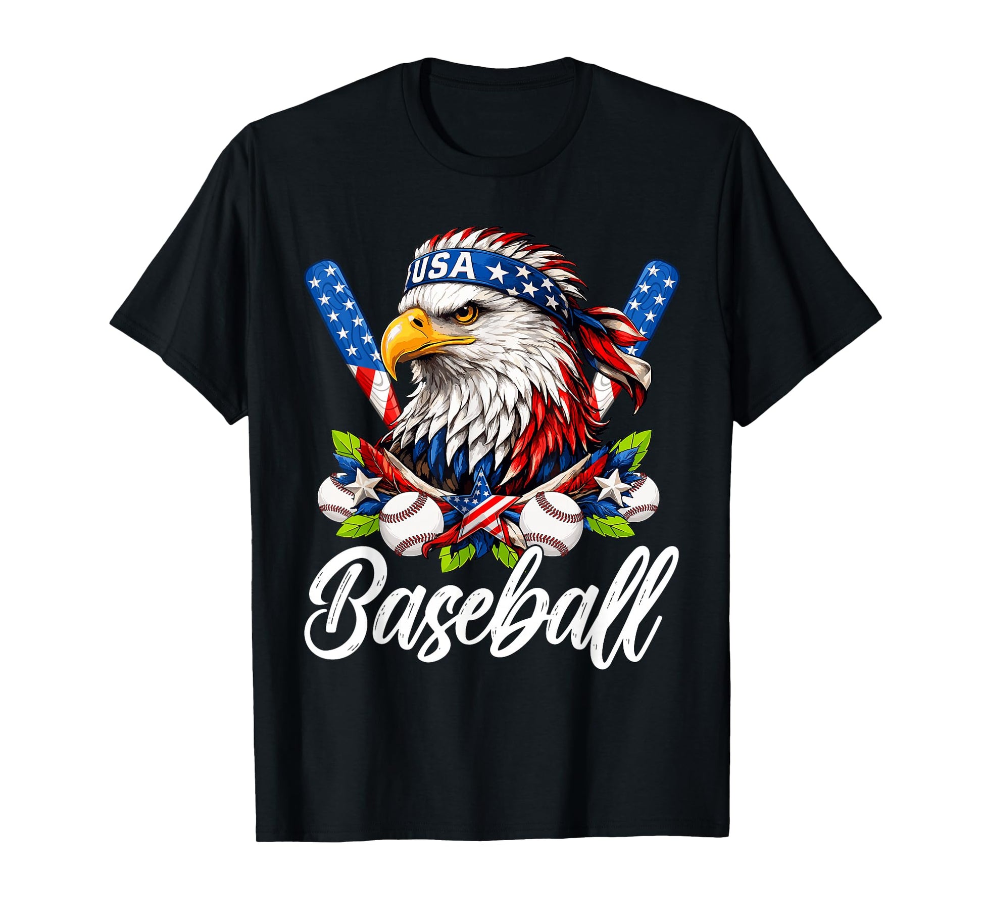 4Th July Baseball Lovers Eagle T-Shirt - Casual Everyday Wear for Adults - T-Shirt, Sweatshirt, Hoodie