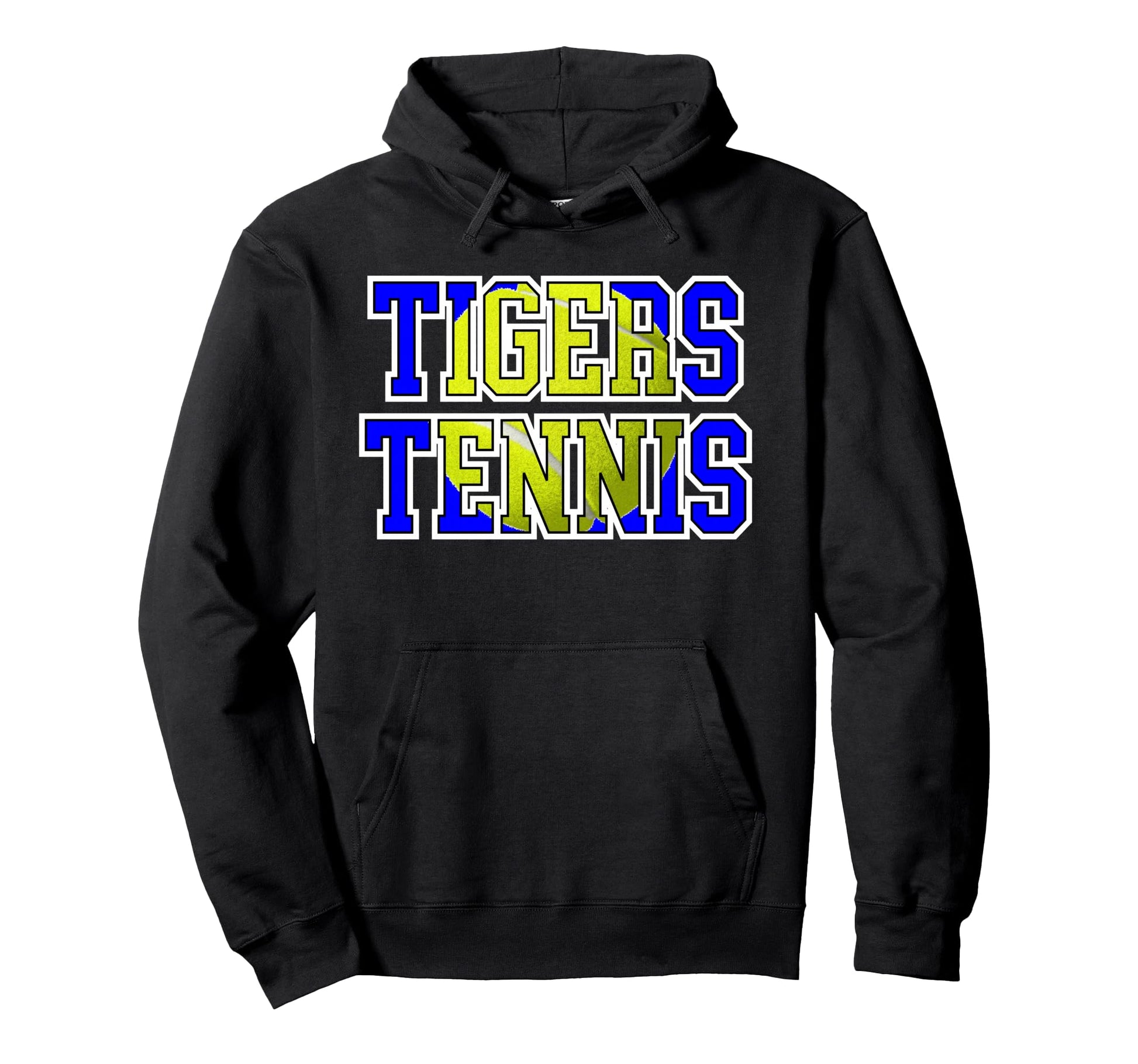 Blue Tigers Tennis Mom School Spirit Hoodie - Streetwear Style for Adults - T-Shirt, Sweatshirt, Hoodie