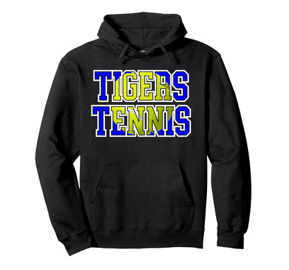 Blue Tigers Tennis Mom School Spirit Hoodie - Streetwear Style for Adults - T-Shirt, Sweatshirt, Hoodie