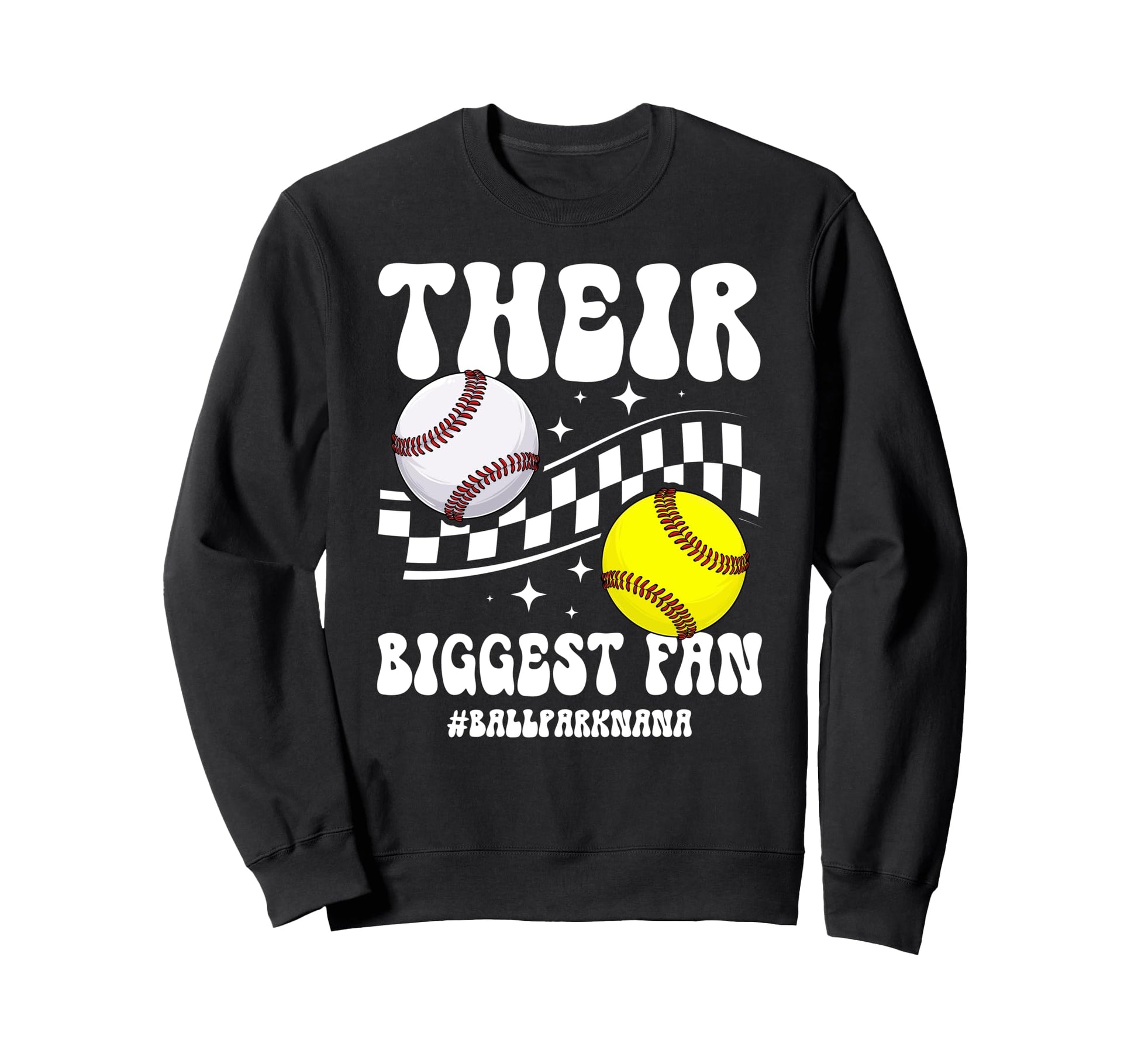 Biggest Fan Ballpark Nana Sweatshirt - Aesthetic Graphic for Adults - T-Shirt, Sweatshirt, Hoodie