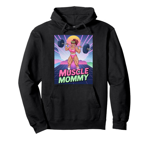Anime Muscle Mommy Weightlifting Hoodie - Casual Everyday Wear Men Women - T-Shirt, Sweatshirt, Hoodie