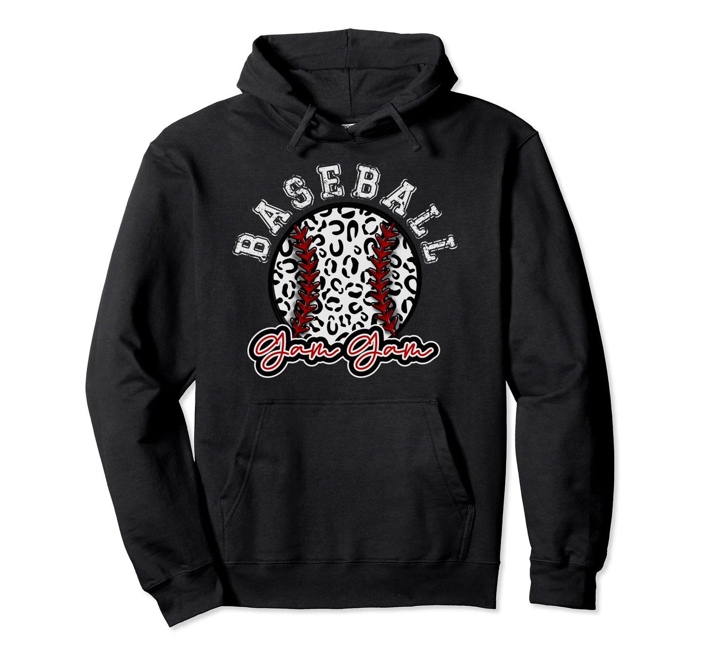 Leopard Cheetah Baseball Gam Gam Hoodie - Novelty Apparel for Adults - T-Shirt, Sweatshirt, Hoodie