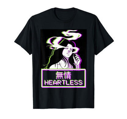 Heartless Japanese Aesthetic Vaporwave T-Shirt - Custom Art Print Unisex - T-Shirt, Sweatshirt, Hoodie