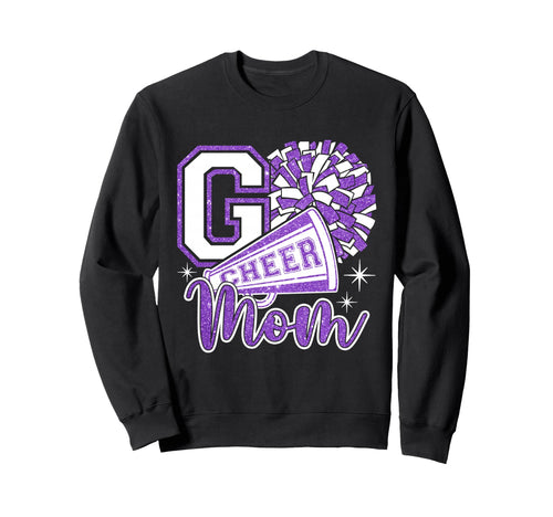 Go Cheer Mom Mama Sport Cheerleader Sweatshirt - Minimalist Print Unisex - T-Shirt, Sweatshirt, Hoodie