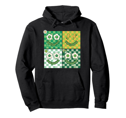 Green Face Eggs And Bacon Ham Hoodie - Fun Novelty Design for Adults - T-Shirt, Sweatshirt, Hoodie